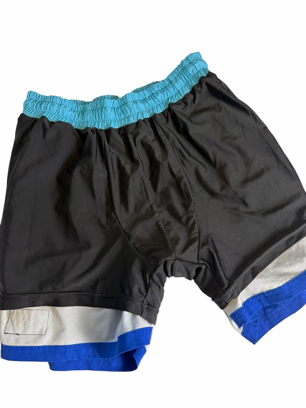 Slunks Beach Volleyball Swimwear Shorts Men's Size Small Performance Lined Blue - Picture 4 of 6